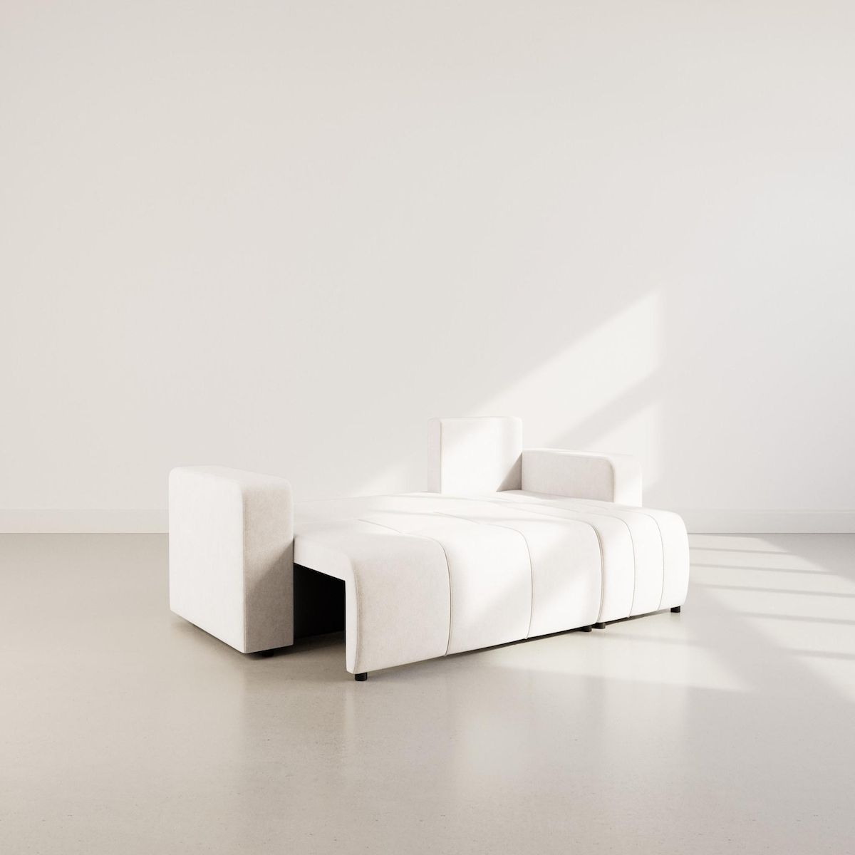 BEST MOBILIER Nicole - canapé d'angle réversible 4 places convertible avec coffre en tissu