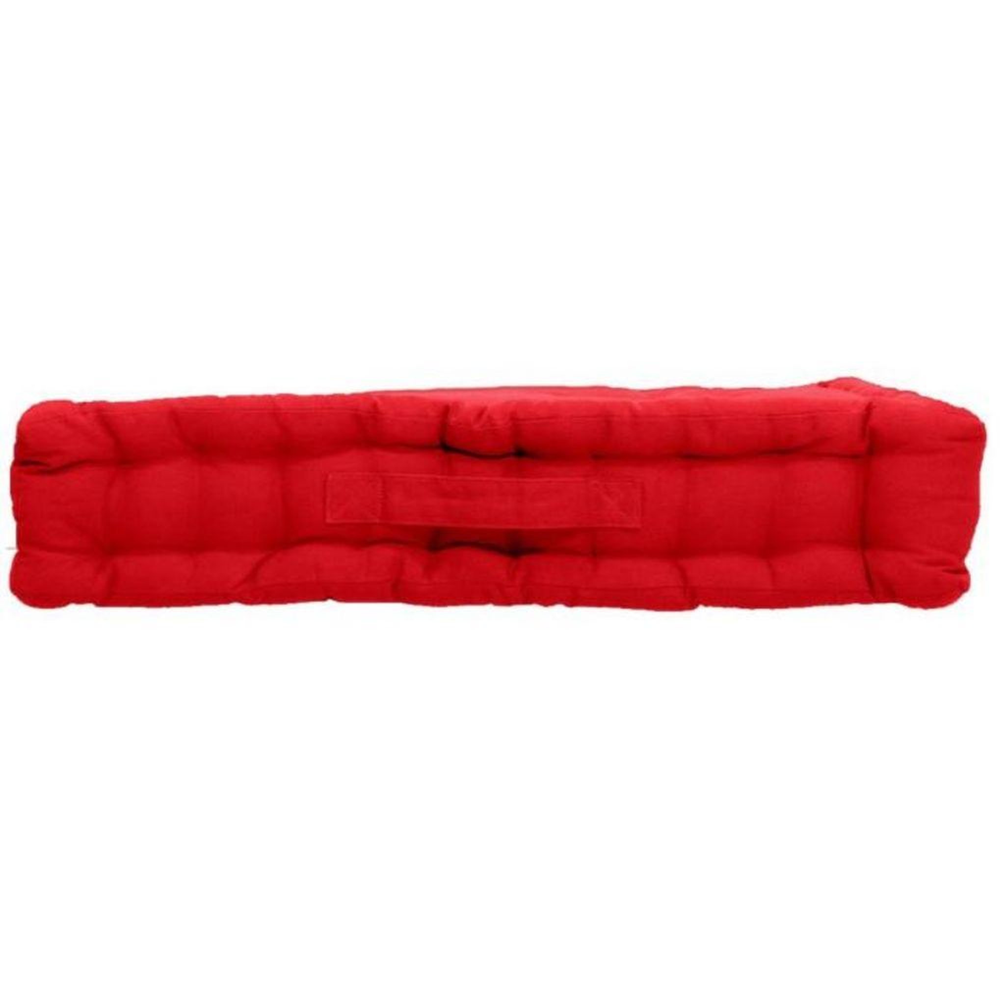 Voir la diapositive 2 : Eden Coussin de sol uni en coton panama