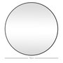 Voir la diapositive 3 : HOMCOM Miroir mural rond dia. 70 cm cadre métal noir
