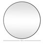 Voir la diapositive 3 : HOMCOM Miroir mural rond dia. 70 cm cadre métal noir