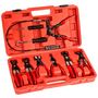 Voir la diapositive 2 : tectake Jeu d'outils pour pinces à colliers de serrage 9 pièces noir/rouge