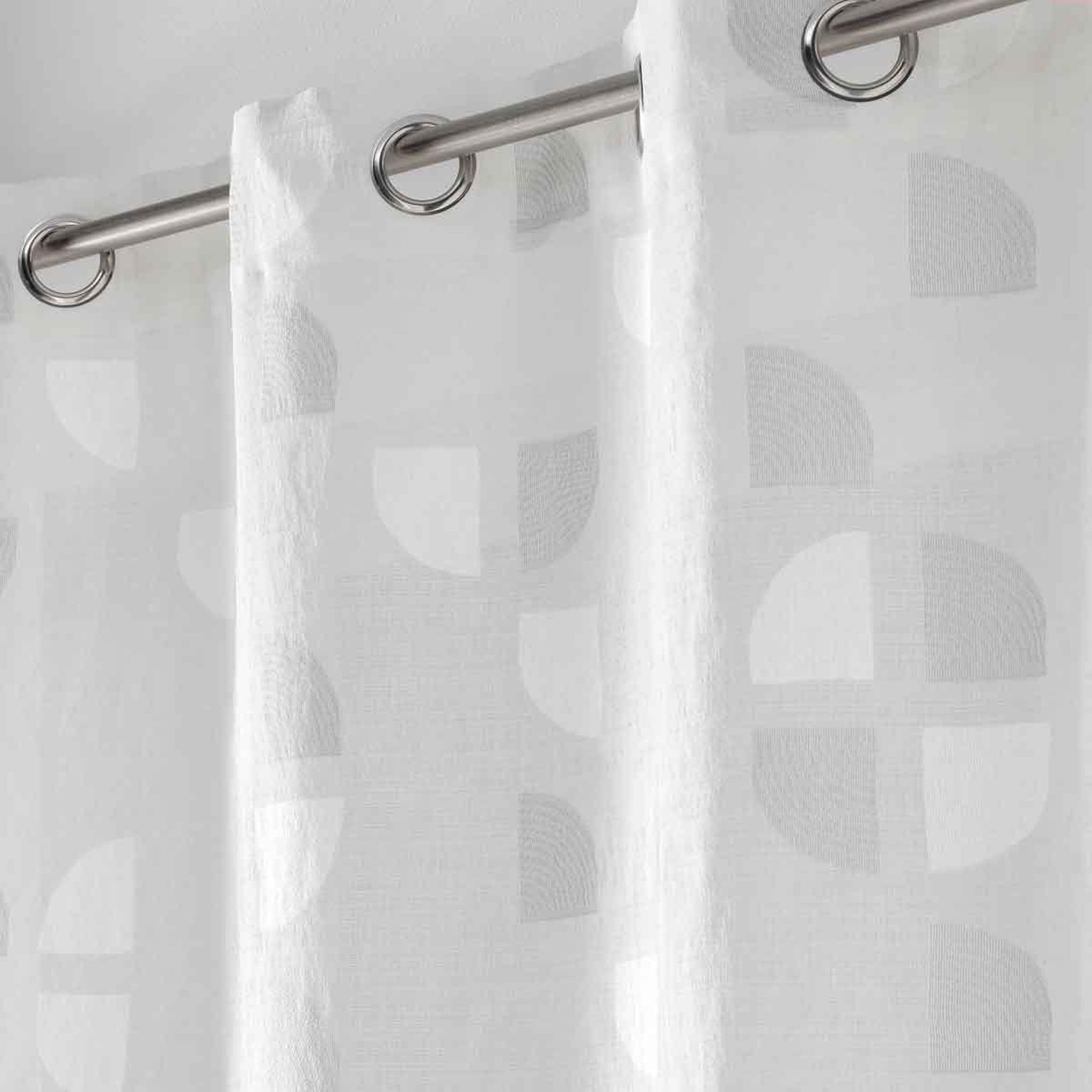Voir la diapositive 2 : Douceur d'Intérieur Rideau voilage à œillets  pixie  140x240cm blanc