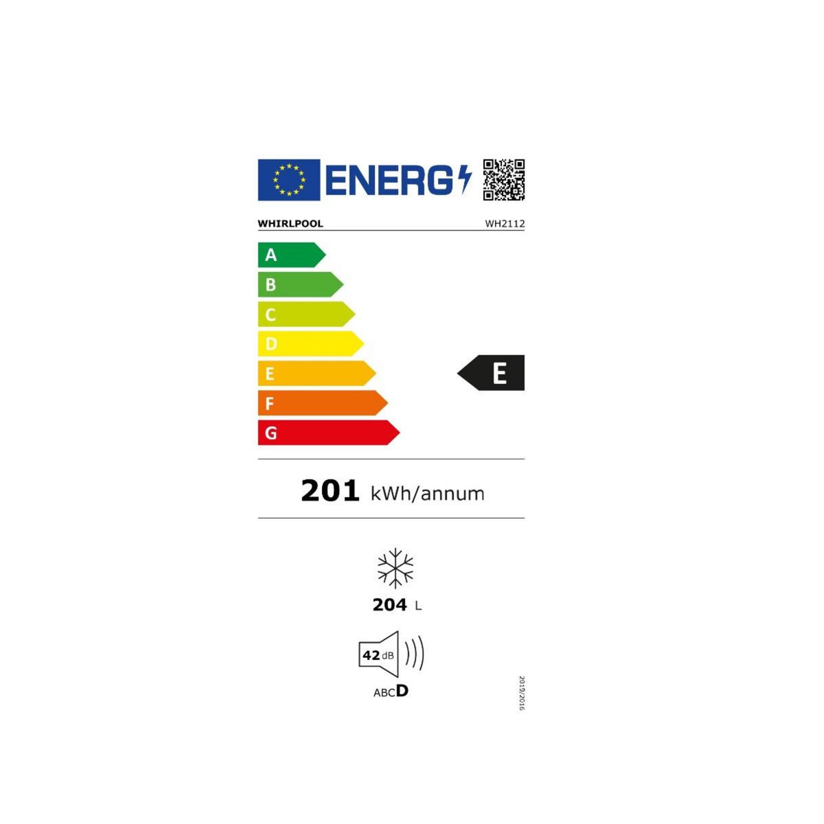Whirlpool Congélateur coffre 80cm 201l blanc - WH2112