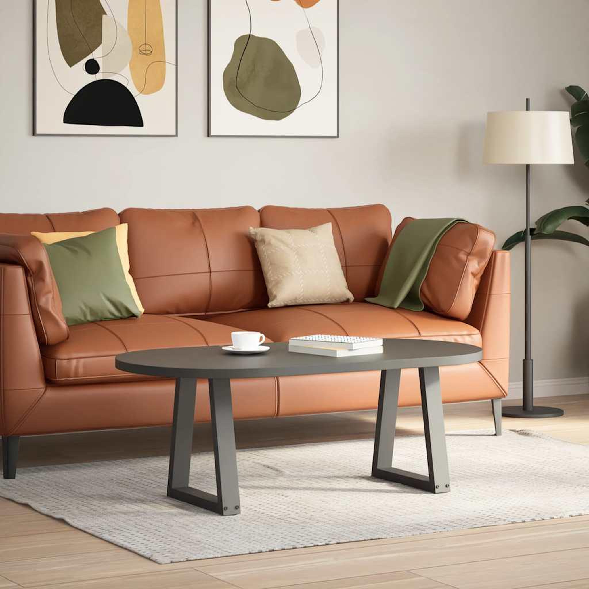 Voir la diapositive 2 : VIDAXL Pieds de table a manger en forme de V 2 pcs anthracite acier