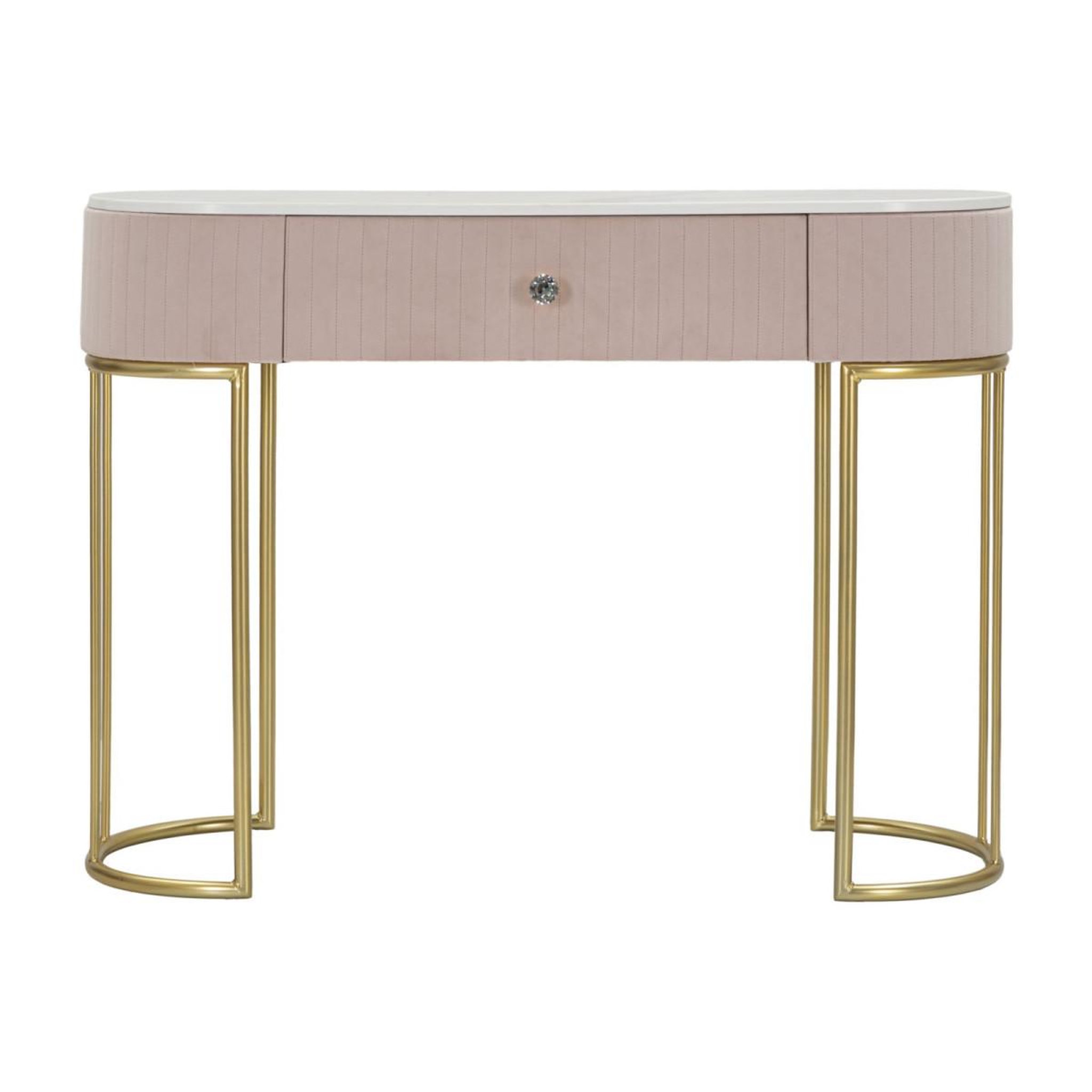 Voir la diapositive 2 : Paris Prix Console design effet marbre  montpellier  100cm rose & or