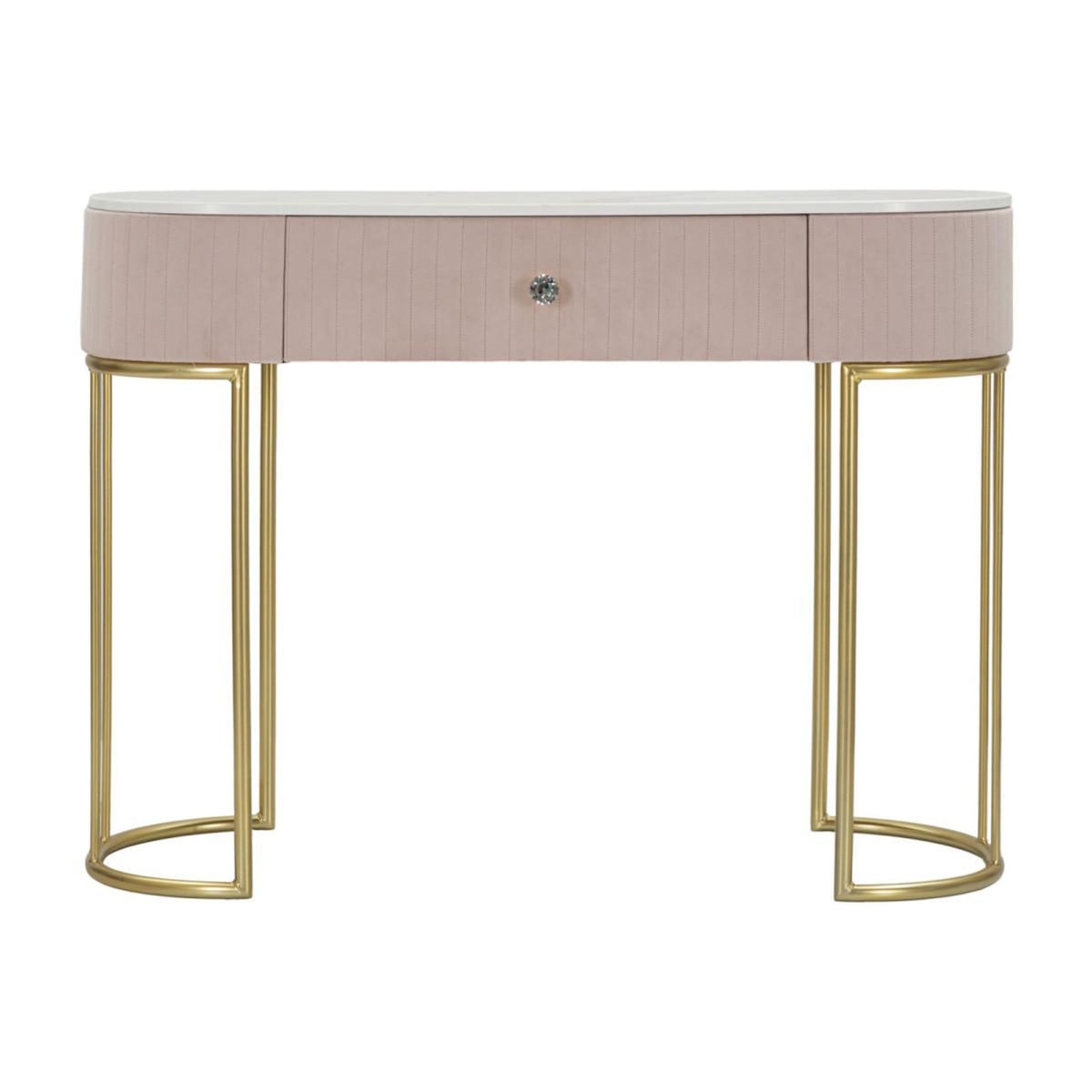 Paris Prix Console Design Effet Marbre  Montpellier  100cm Rose & Or