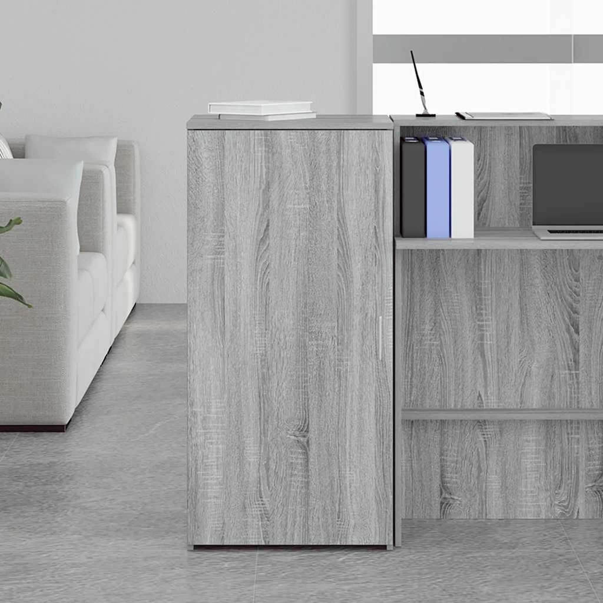 Voir la diapositive 3 : VIDAXL Armoire de rangement sonoma gris 50x45x103,5 cm bois ingenierie