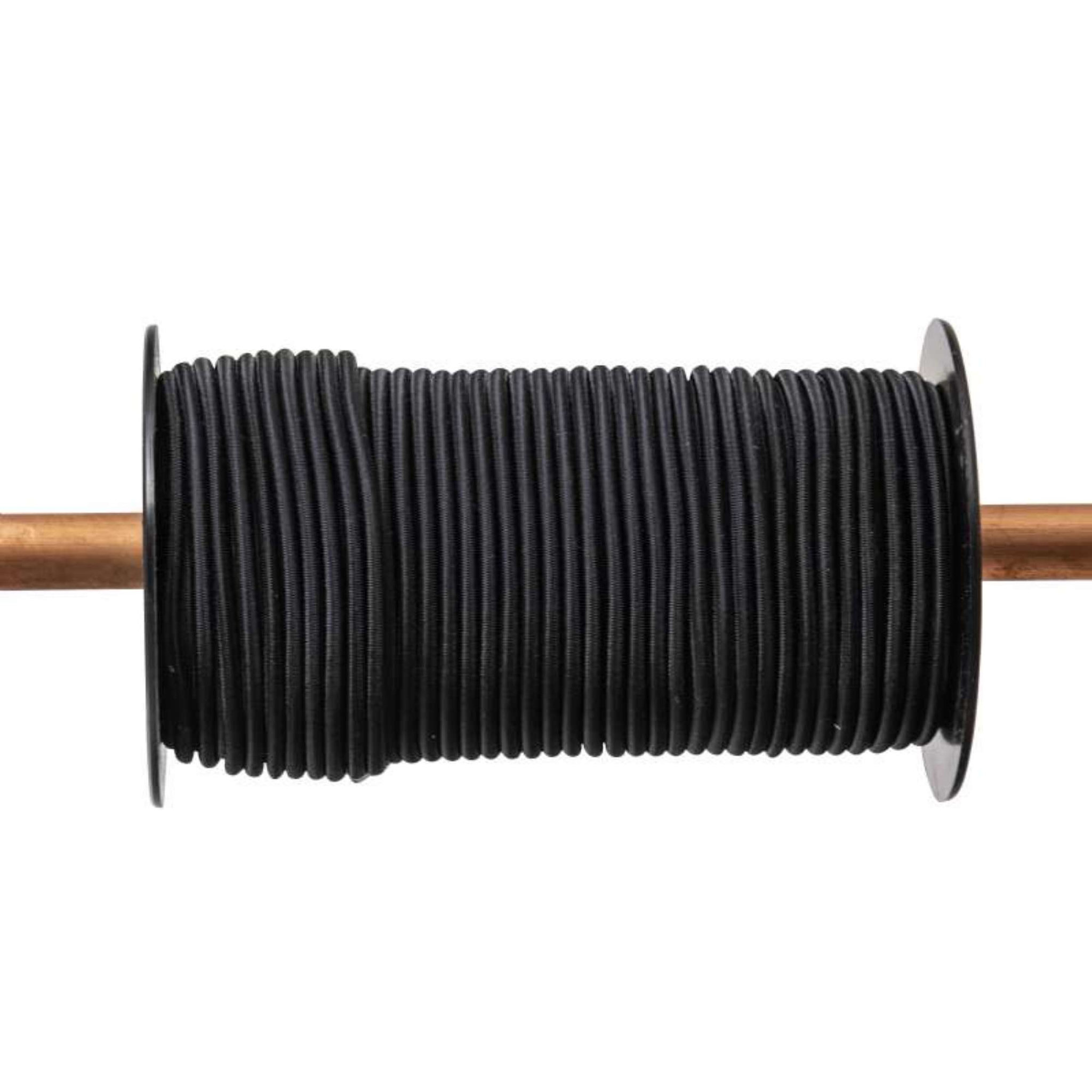 Voir la diapositive 5 :  Tendeur élastique noir WERKAPRO  4mm x 50 mètres sur bobine