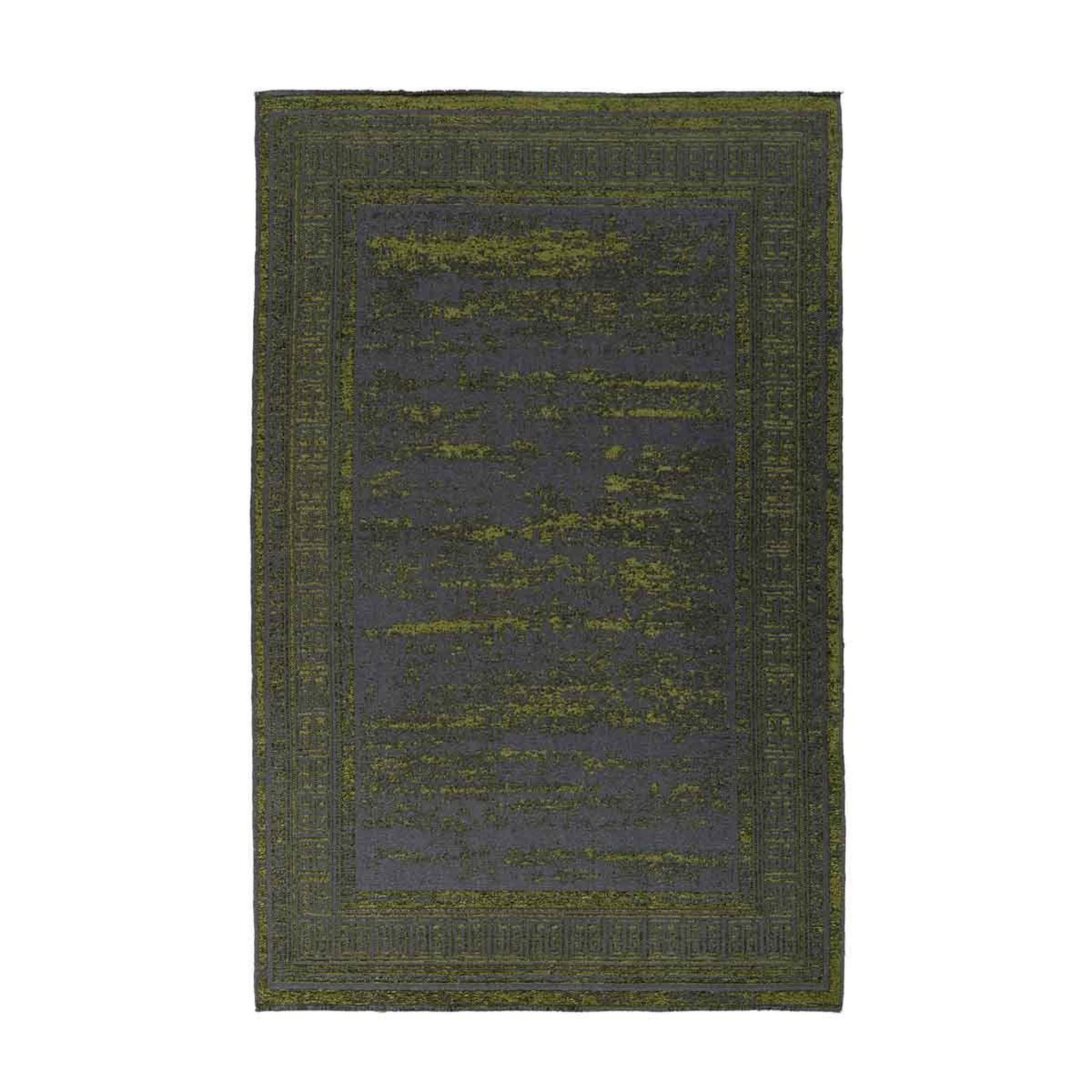 Voir la diapositive 1 : Paris Prix Tapis Tissé à Poils Plats Rétro  Kalevi  Vert