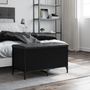Voir la diapositive 3 : VIDAXL Banc de rangement noir 82x42x45 cm bois d'ingenierie