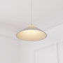 Voir la diapositive 4 : ATMOSPHERA Lampe Suspension en Tissu  Jil  49cm Blanc