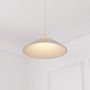 Voir la diapositive 4 : ATMOSPHERA Lampe Suspension en Tissu  Jil  49cm Blanc