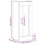 Voir la diapositive 6 : VIDAXL Armoire murale gris beton 34,5x34x90 cm bois d'ingenierie