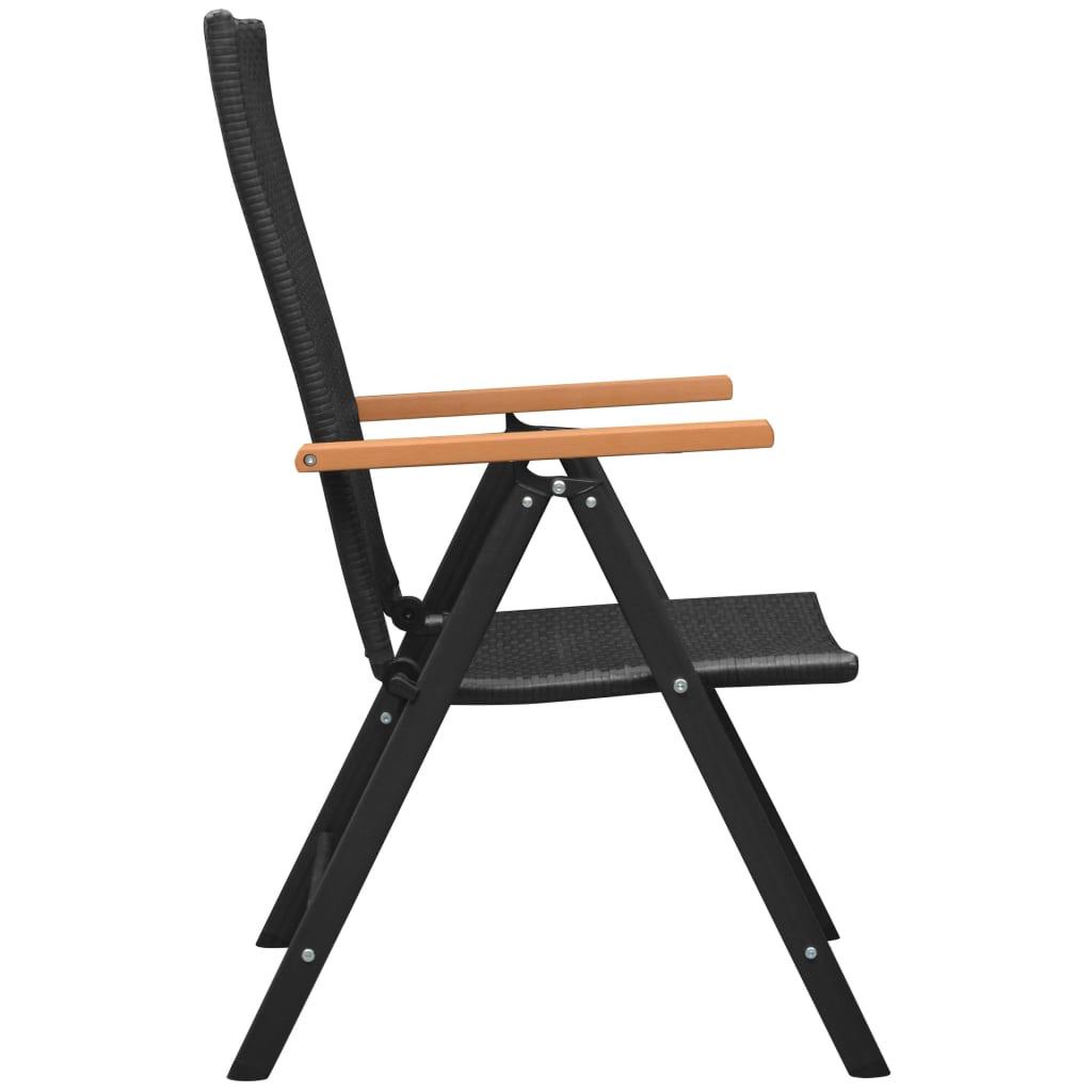Voir la diapositive 5 : VIDAXL Ensemble a manger de jardin 5 pcs noir et marron
