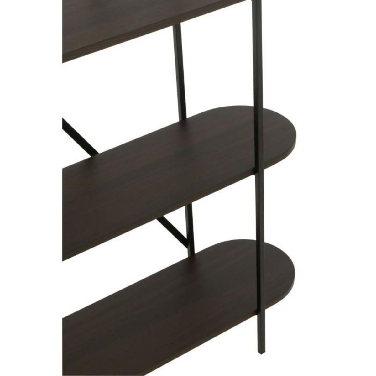 Paris Prix Étagère Ovale Design  Rodolfo  150cm Marron Foncé
