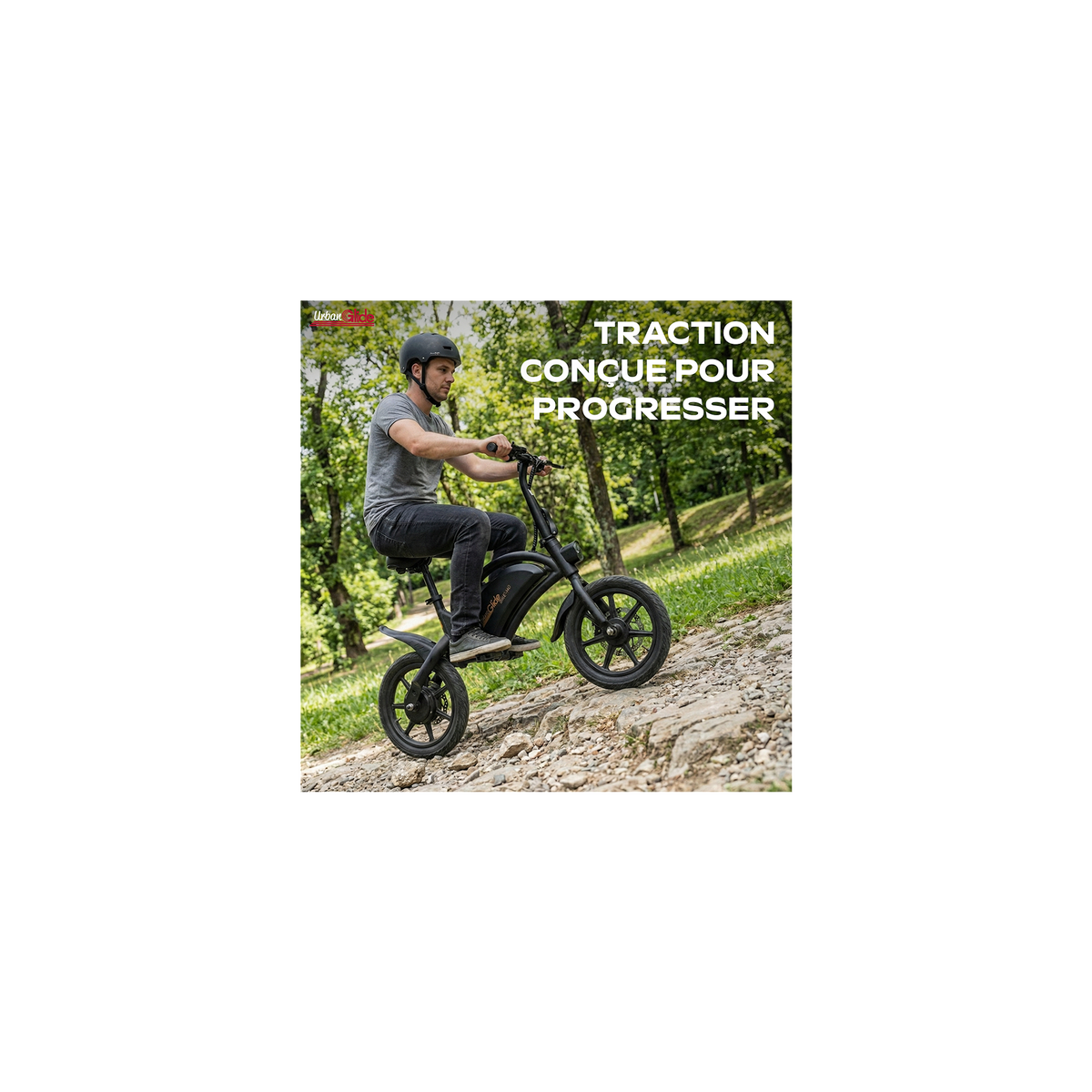 URBANGLIDE Draisienne Électrique Adulte UrbanGlide Bike 140, 25 km/h, Autonomie 20 km, Roues 14 pouces, Freins à disque, Pliable