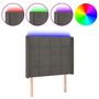 Voir la diapositive 2 : VIDAXL Tete de lit a LED Gris fonce 83x16x118/128 cm Velours