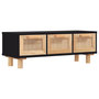 Voir la diapositive 2 : VIDAXL Table basse Noir 80x40x30 cm Bois d'ingenierie et pin massif