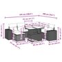 Voir la diapositive 6 : VIDAXL Salon de jardin 8 pcs avec coussins gris resine tressee