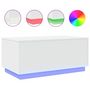 Voir la diapositive 2 : VIDAXL Table basse avec lumieres LED blanc 90x50x40 cm