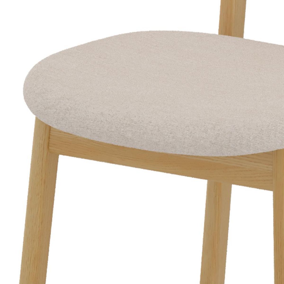 Rendez vous déco Lot de 2 chaises pour îlot central 64,5 cm en tissu beige - Maria