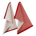 ATMOSPHERA Lot de 2 Torchons de Cuisine  Poulette  70cm Multicolore