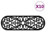 VIDAXL Marches d'escalier 10 pcs 25x75 cm caoutchouc