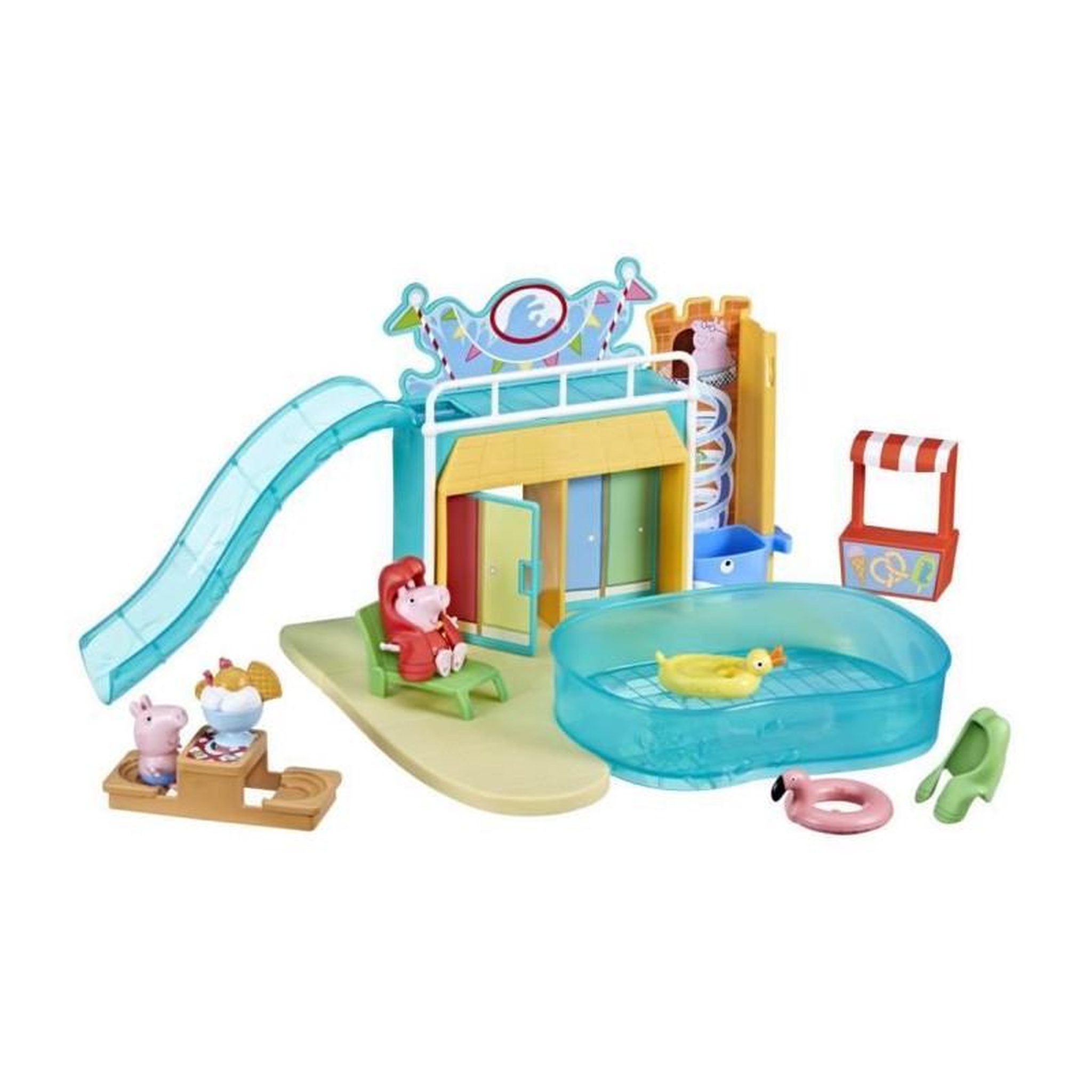 Peppa Pig Peppa Pig Le parc aquatique de Peppa, coffret avec 2 figurines et 15 accessoires, jouet pour enfants, des 3 ans
