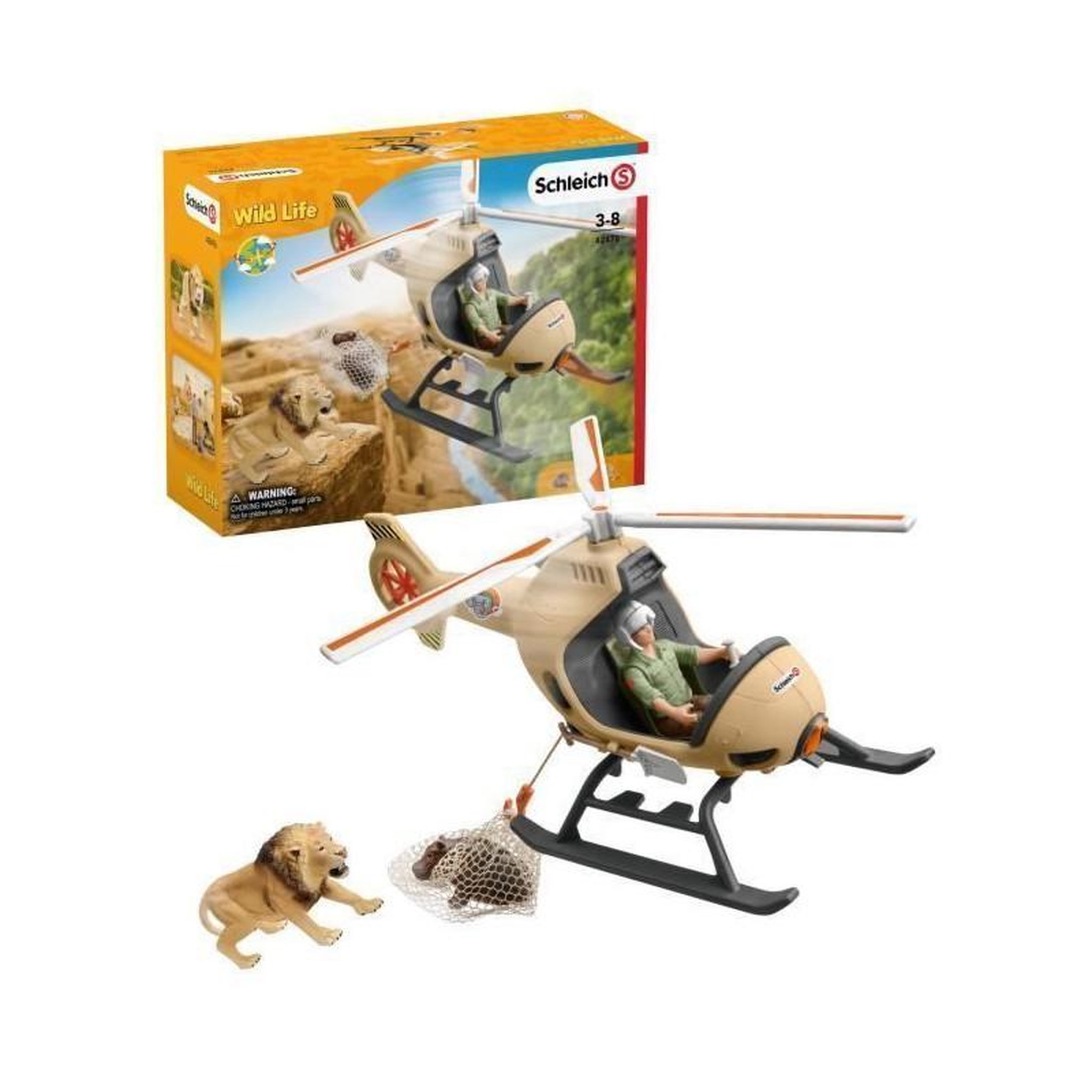 Voir la diapositive 1 : Schleich SCHLEICH - Figurine Helicoptere pour sauvetage danimaux