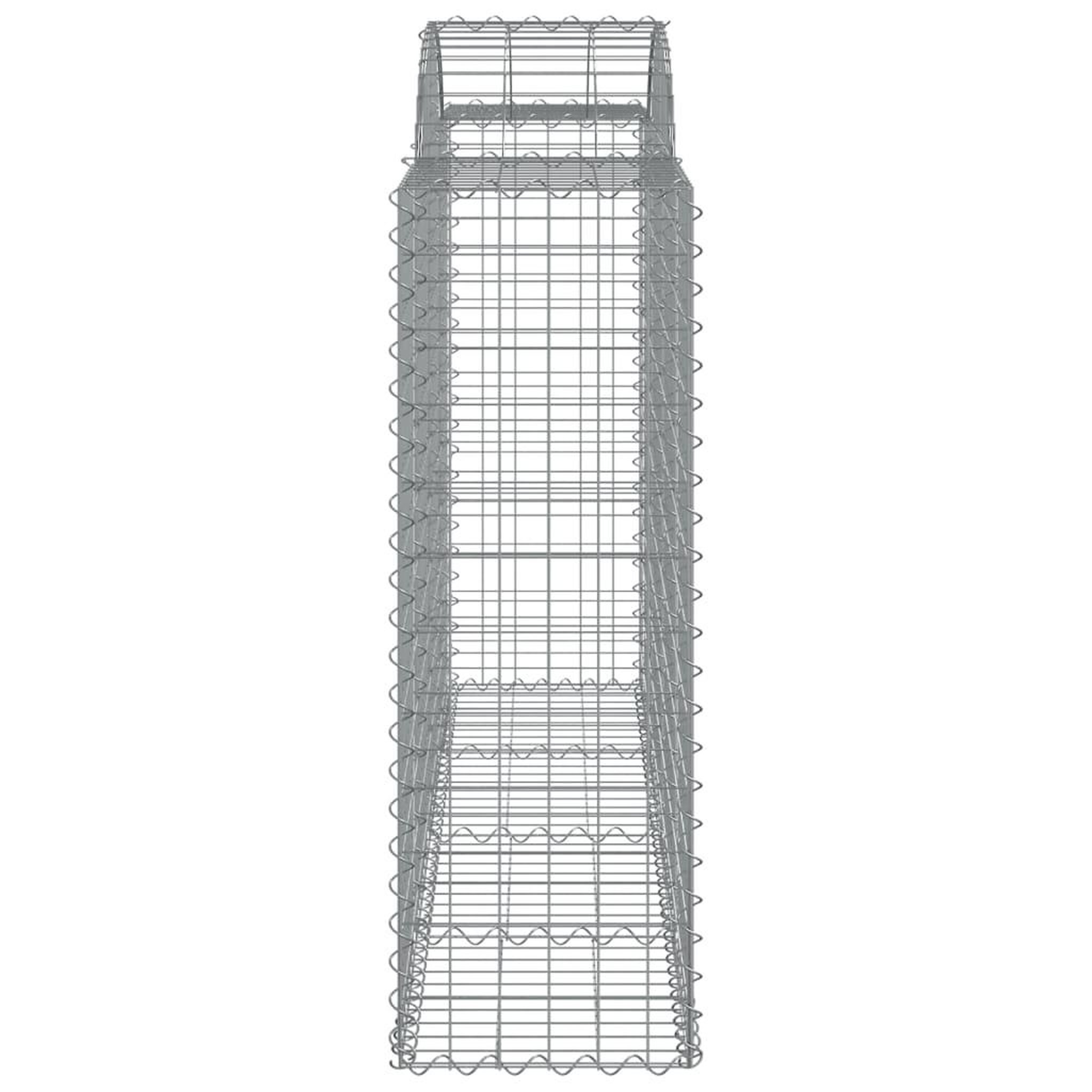 Voir la diapositive 5 : VIDAXL Paniers a gabions arques 4 pcs 200x50x120/140 cm Fer galvanise