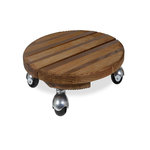 CENTRALE BRICO Roule plante BOIS rond naturel - 37,5 cm - Bois