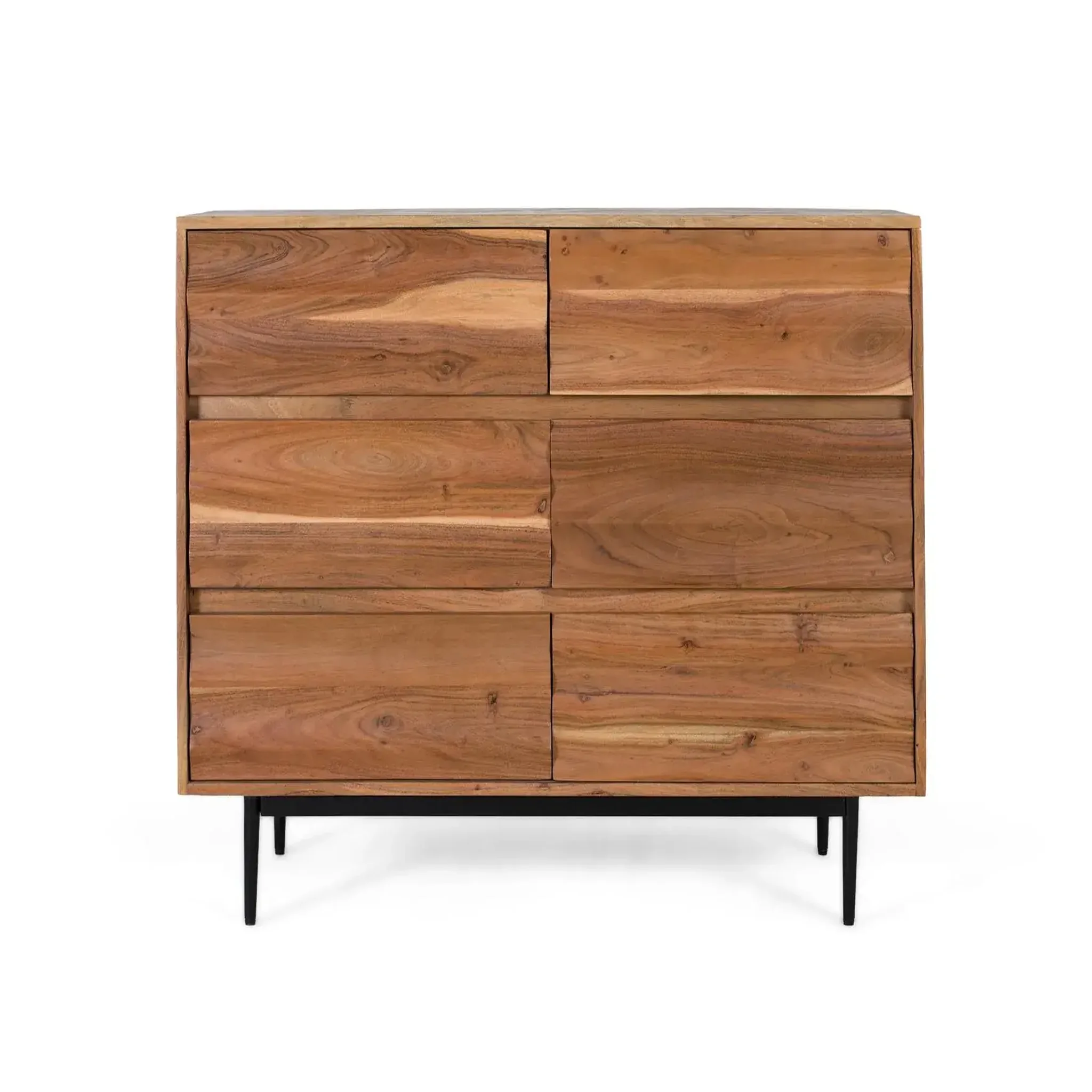 GINER Y COLOMER SL Commode en bois d'acacia 110 cm style rustique moderne