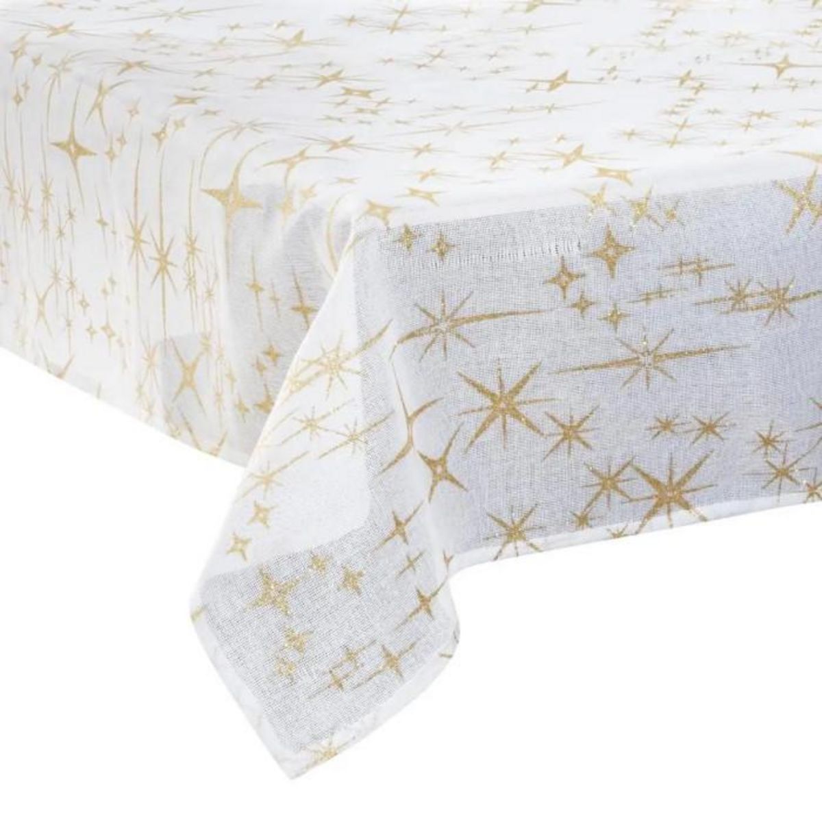 ATMOSPHERA Nappe Motif Étoiles  Colorama  140x240cm Blanc