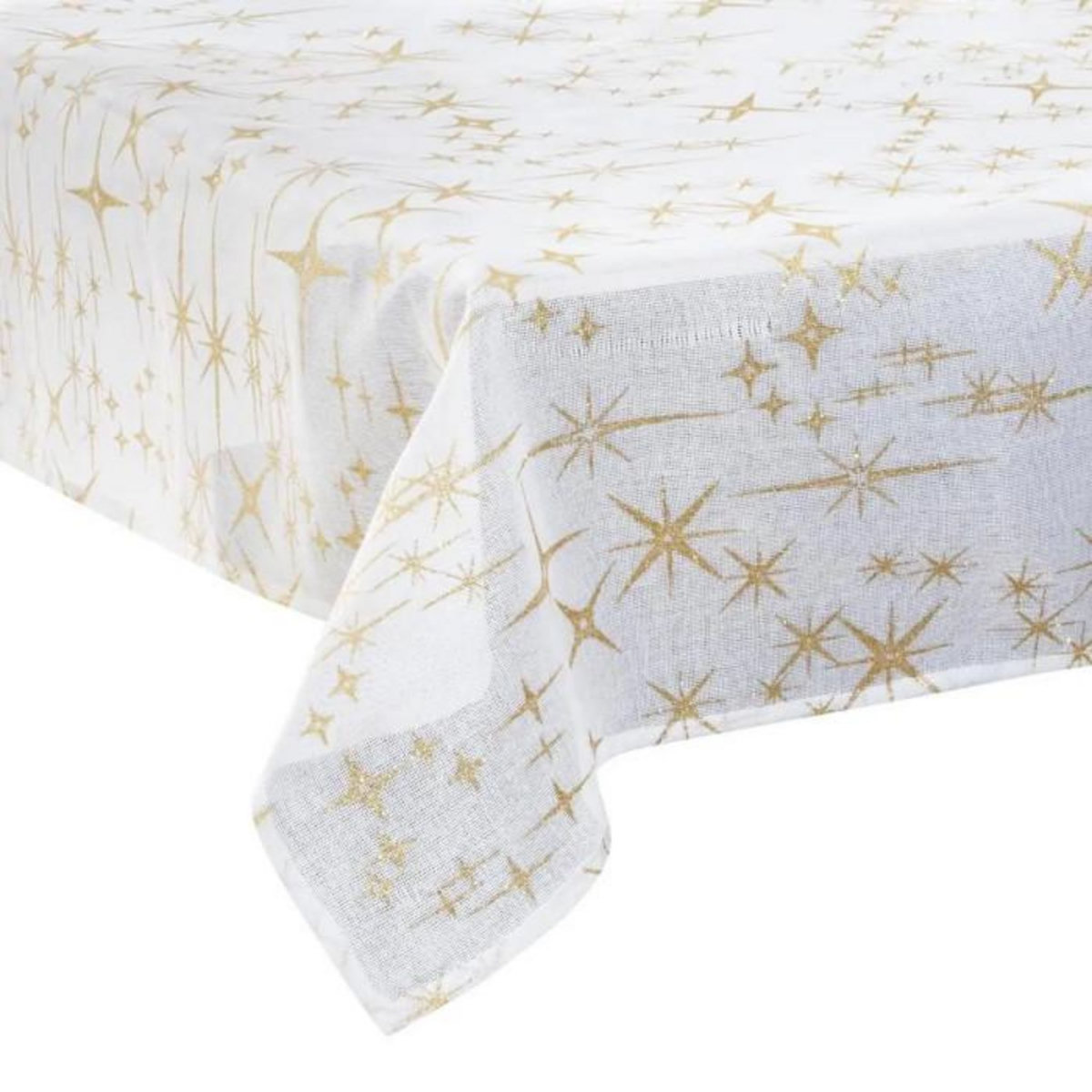 ATMOSPHERA Nappe Motif Étoiles  Colorama  140x240cm Blanc