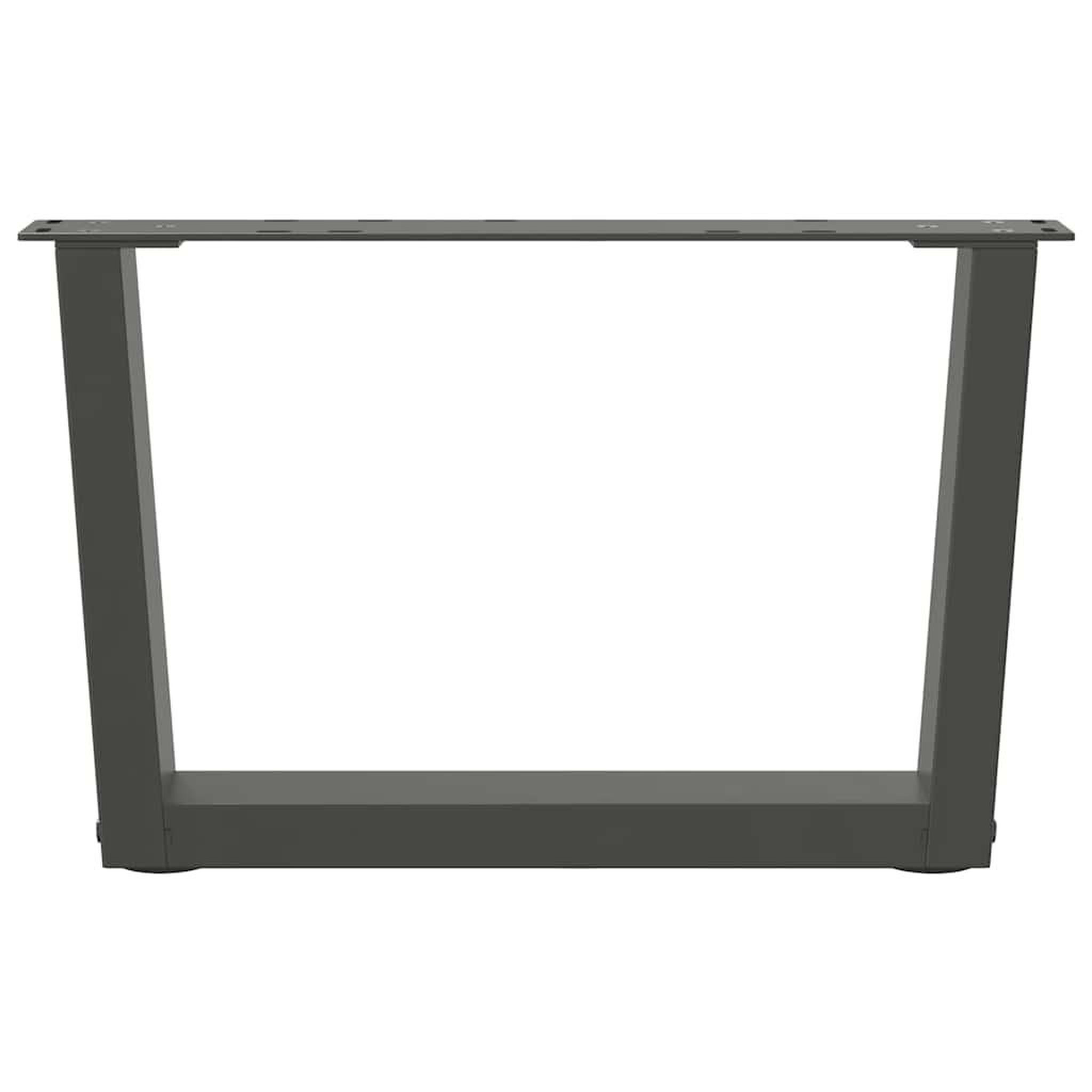 Voir la diapositive 5 : VIDAXL Pieds de table a manger forme V 2 pcs anthracite 60x(30-31,3)cm