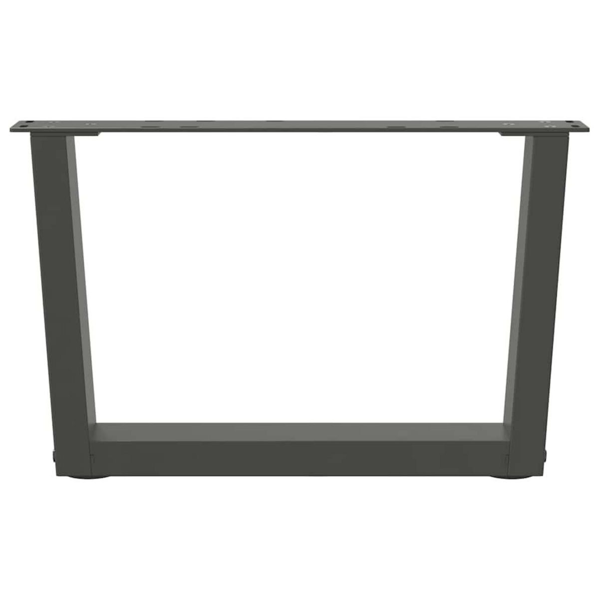 VIDAXL Pieds de table a manger forme V 2 pcs anthracite 60x(30-31,3)cm