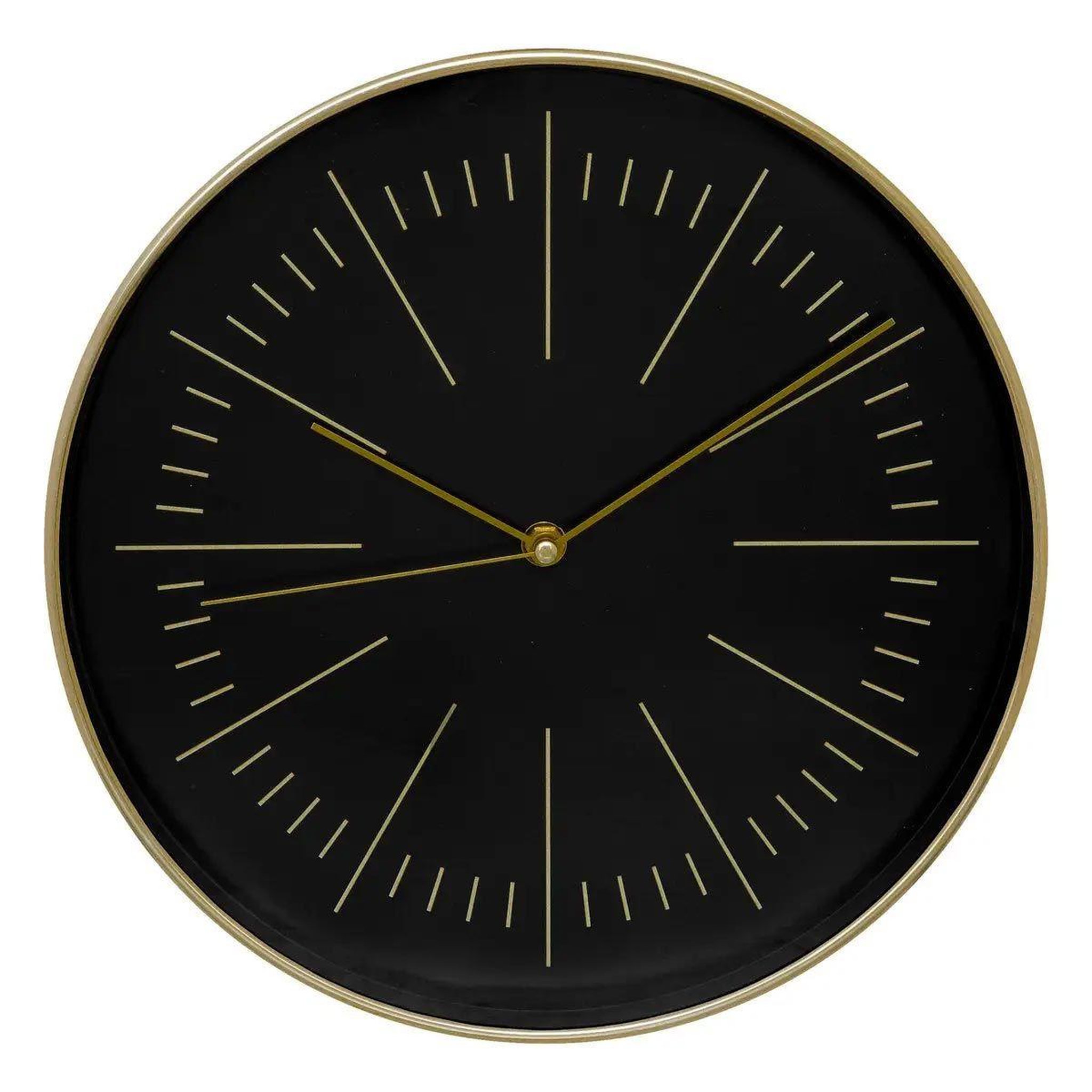 ATMOSPHERA Horloge murale design  edith  30cm noir & or