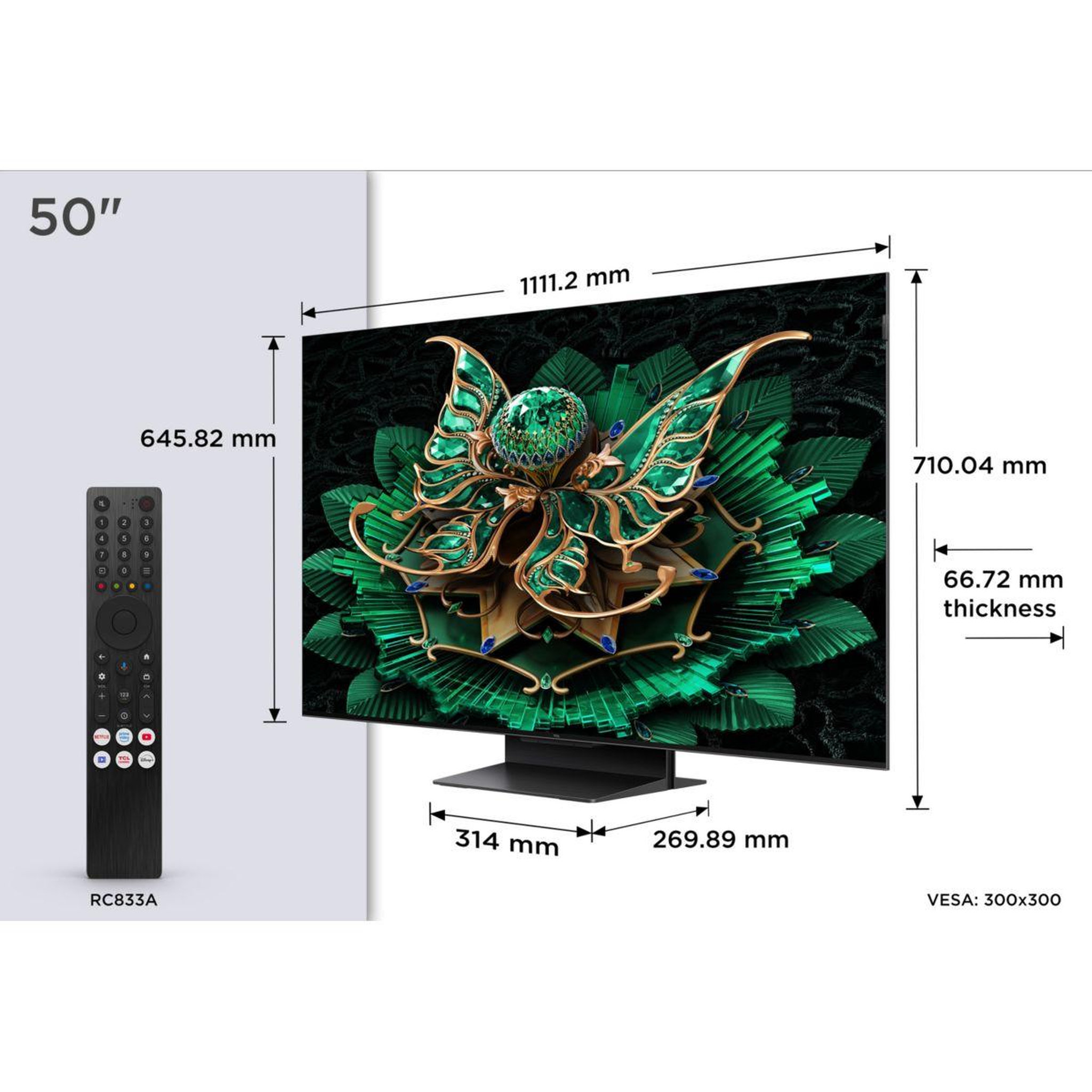 Voir la diapositive 4 : TCL Tv mini led 50c79k (2025) 50  (126 cm)