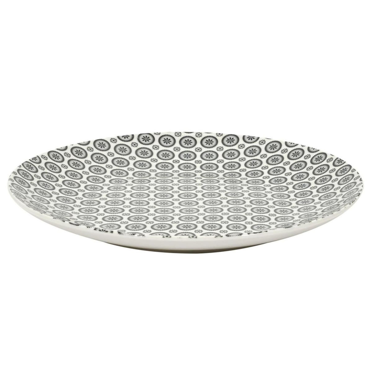 Paris Prix Lot de 6 Assiettes Plates  Cottage  25cm Gris