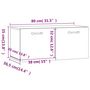 Voir la diapositive 6 : VIDAXL Armoire murale blanc brillant 80x36,5x35 cm bois d'ingenierie