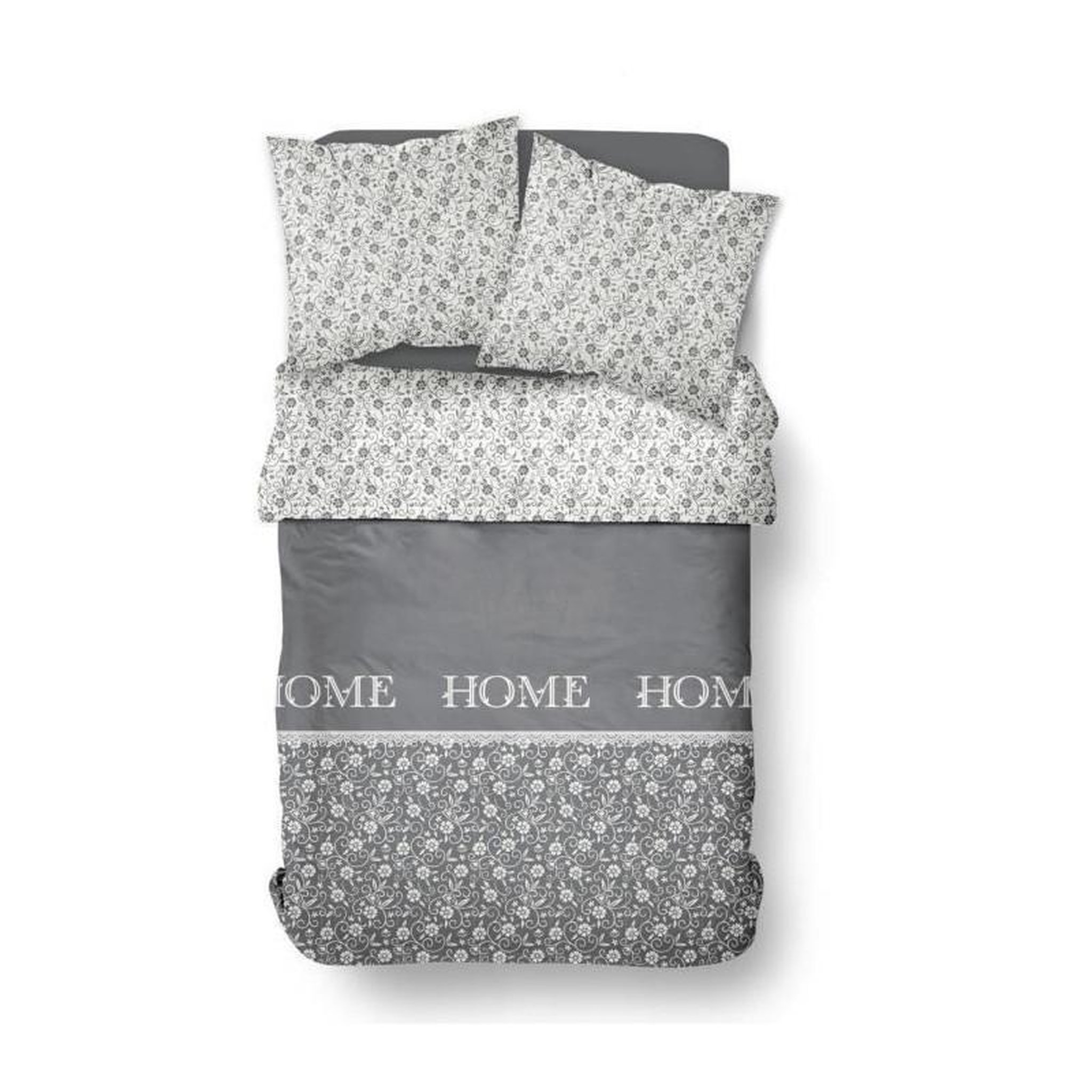 Voir la diapositive 4 : Today Housse de couette - TODAY - CHARME - Chambray - Gris foncé Capucine - 260 x 240 cm
