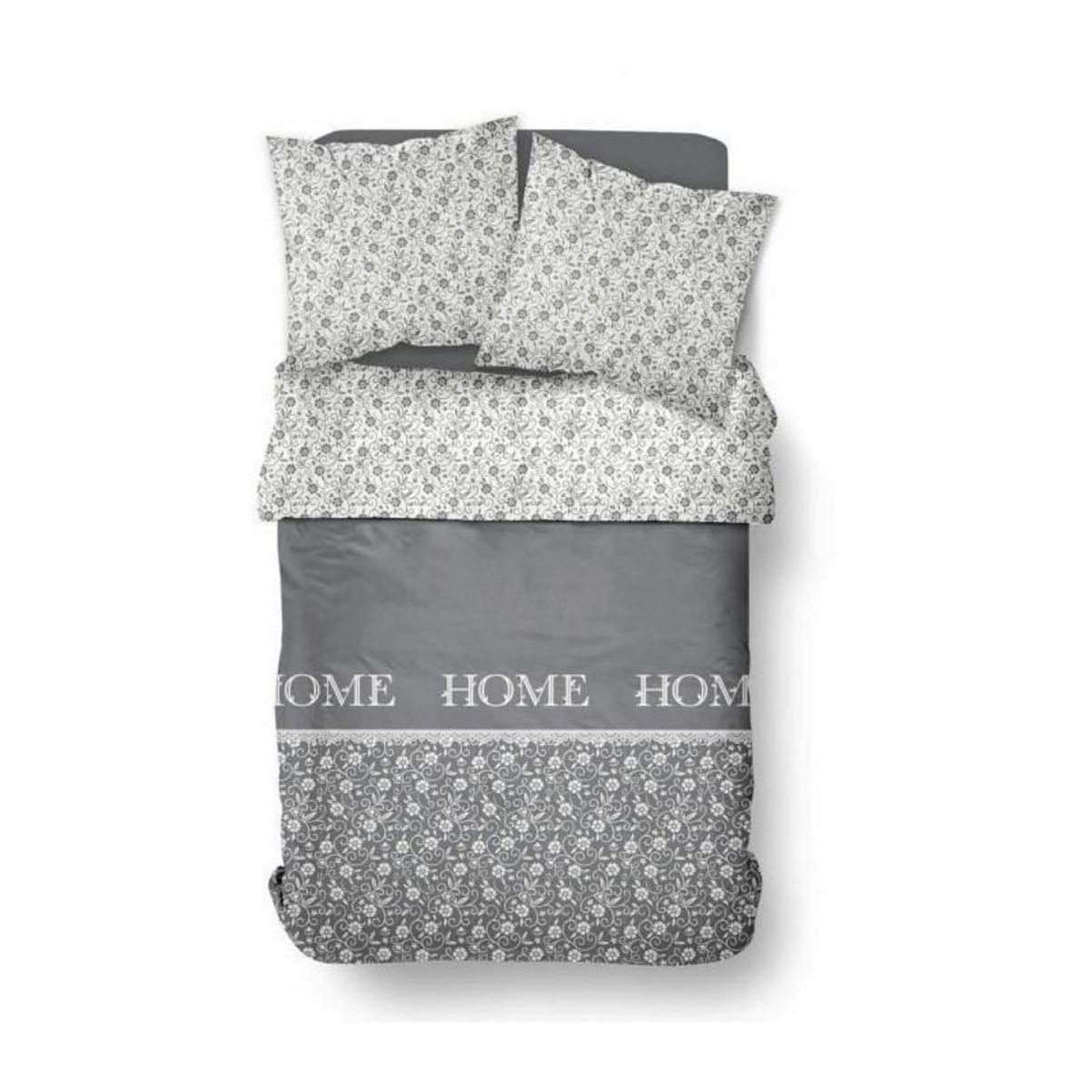 Today Housse de couette - TODAY - CHARME - Chambray - Gris foncé Capucine - 260 x 240 cm