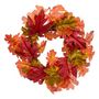 Voir la diapositive 1 : ATMOSPHERA Couronne de Feuilles Artificielles  James  43cm Orange