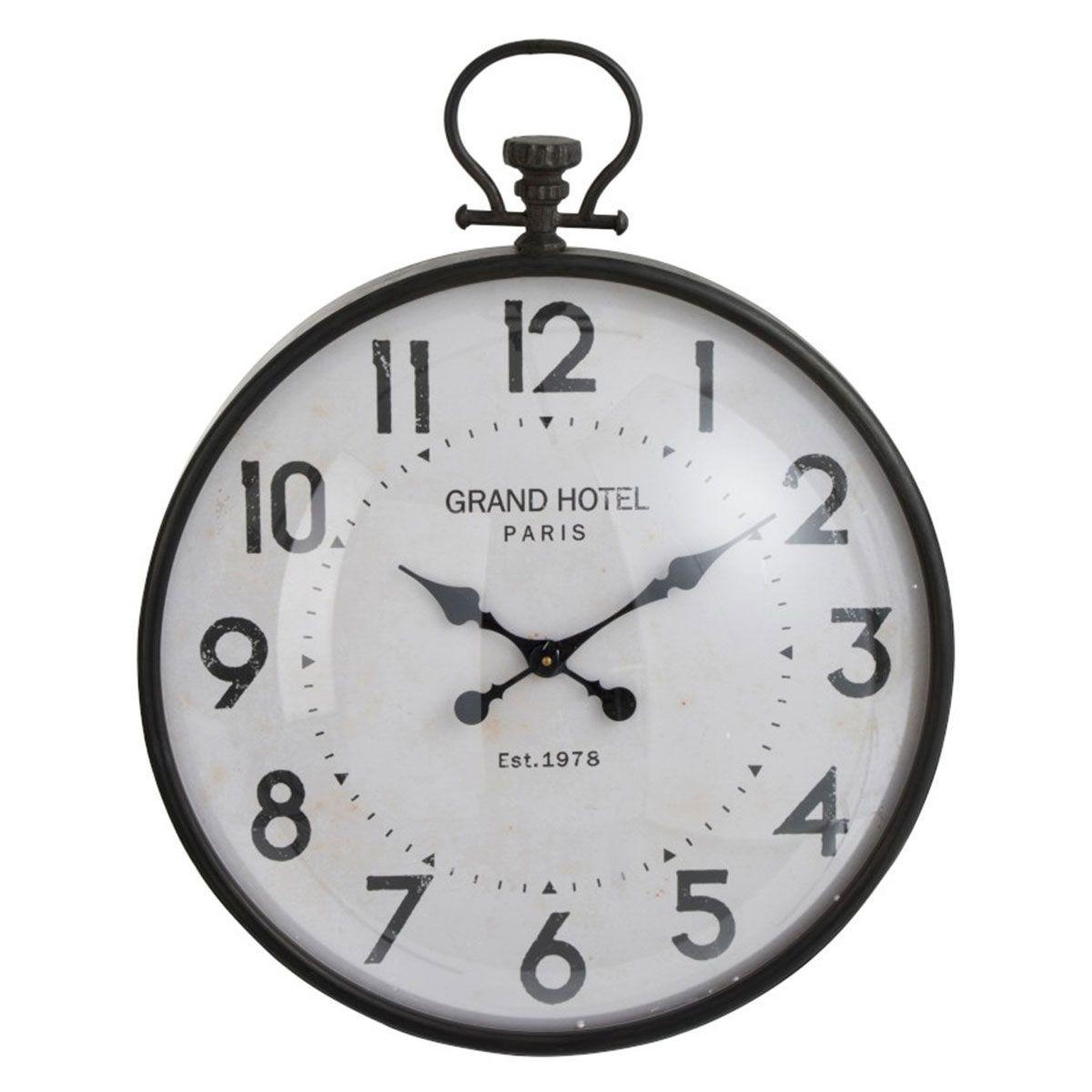 J-LINE Horloge murale déco  ronde  69cm noir