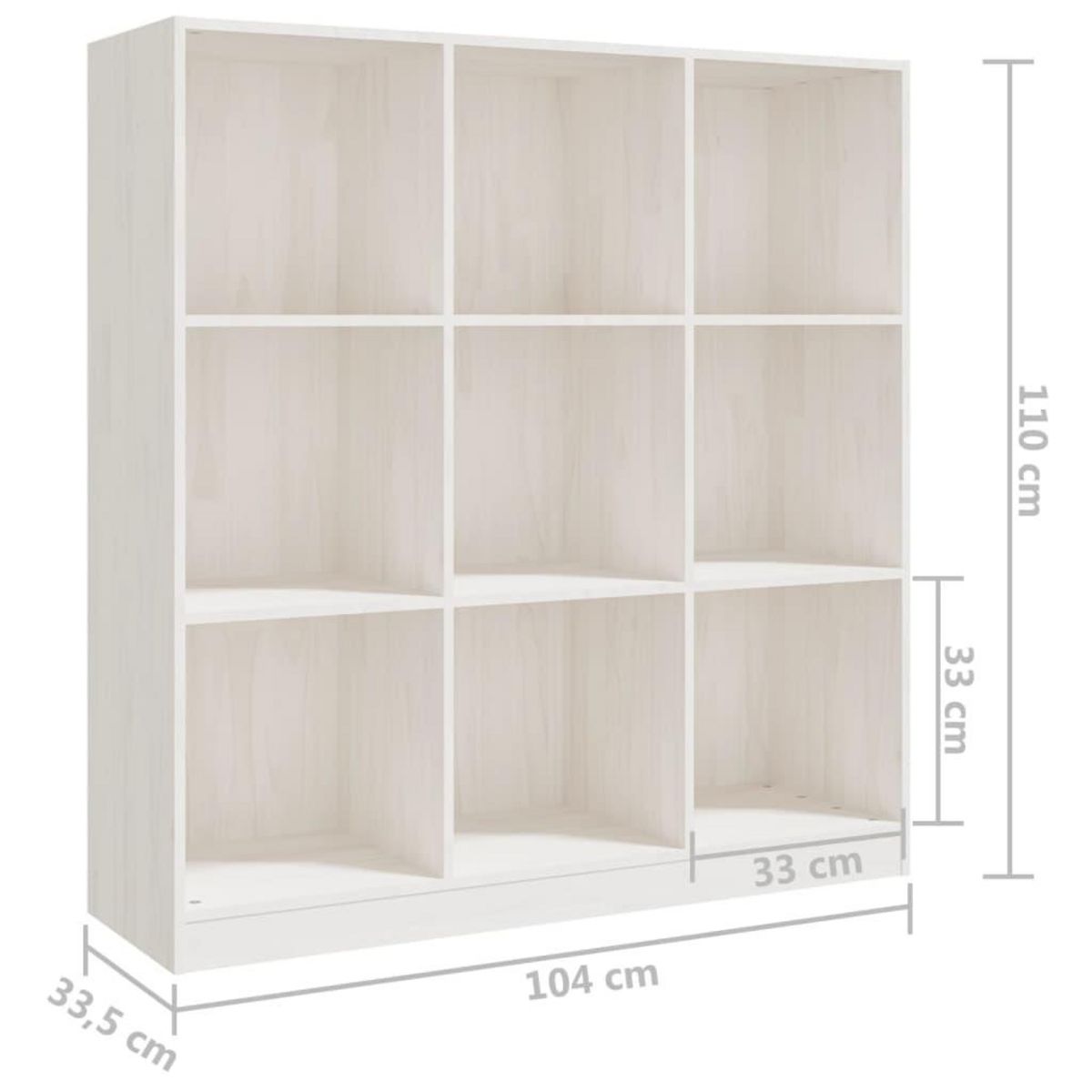 VIDAXL Bibliotheque/Separateur de piece 104x33,5x110 cm pin massif