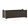 Voir la diapositive 6 : VIDAXL Lit sureleve de jardin PP Moka 100x43x35 cm