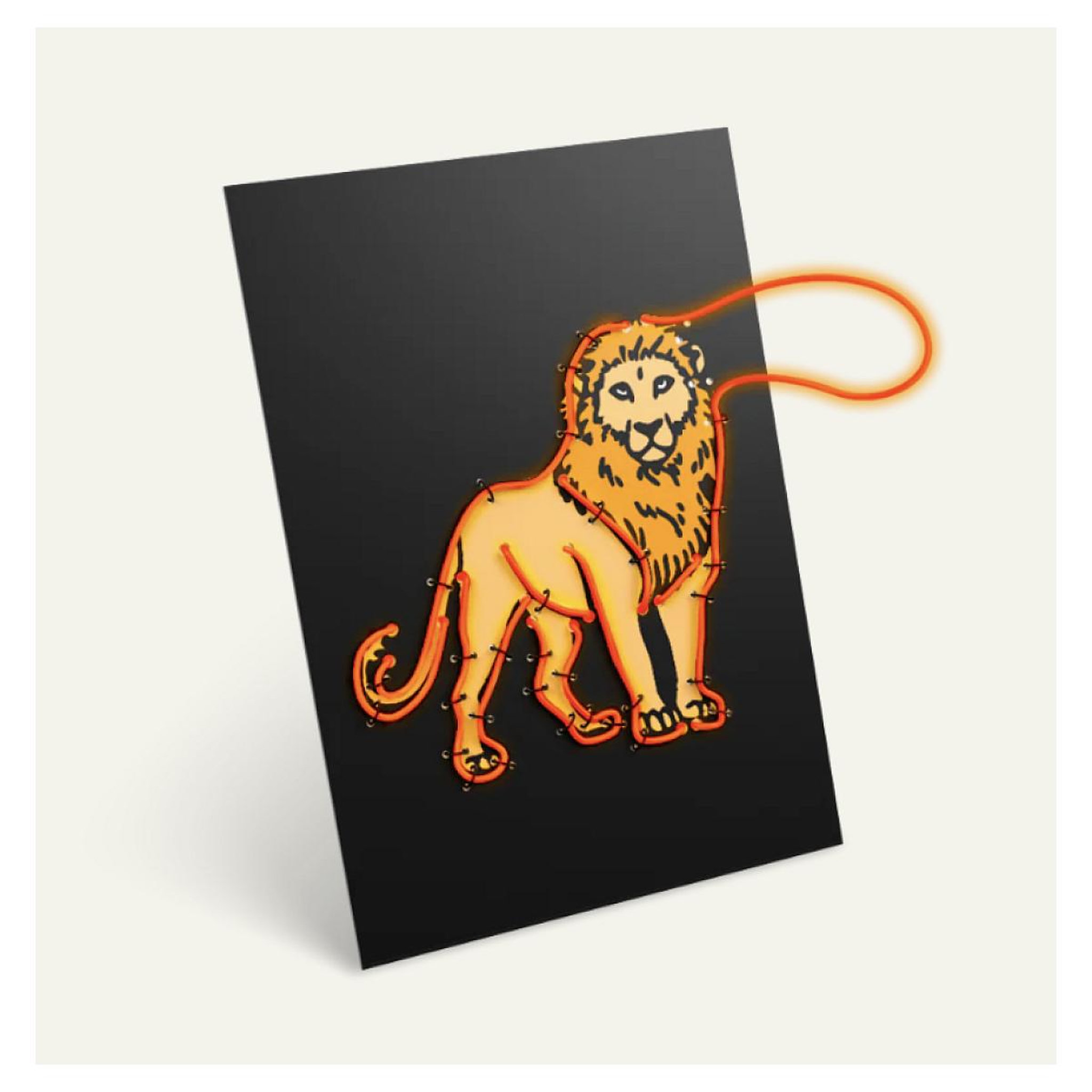 Voir la diapositive 2 : KIDYWOLF Kidyneon - Kit decoration murale lumineuse animaux -