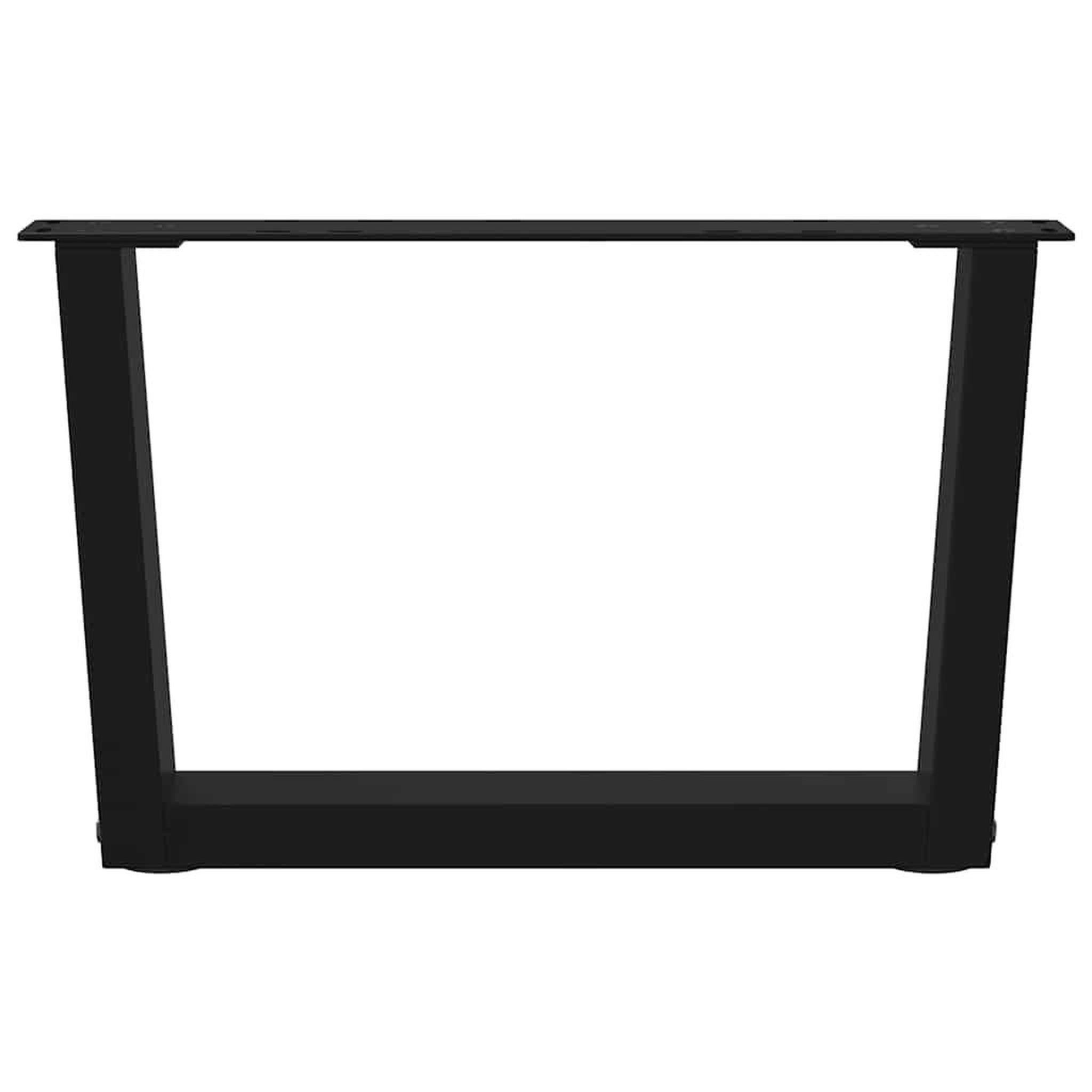 Voir la diapositive 5 : VIDAXL Pieds de table a manger forme V 2 pcs noir 50x(30-31,3)cm acier
