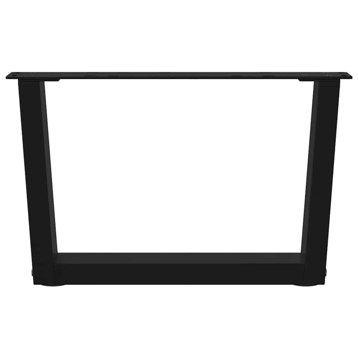 VIDAXL Pieds de table a manger forme V 2 pcs noir 50x(30-31,3)cm acier