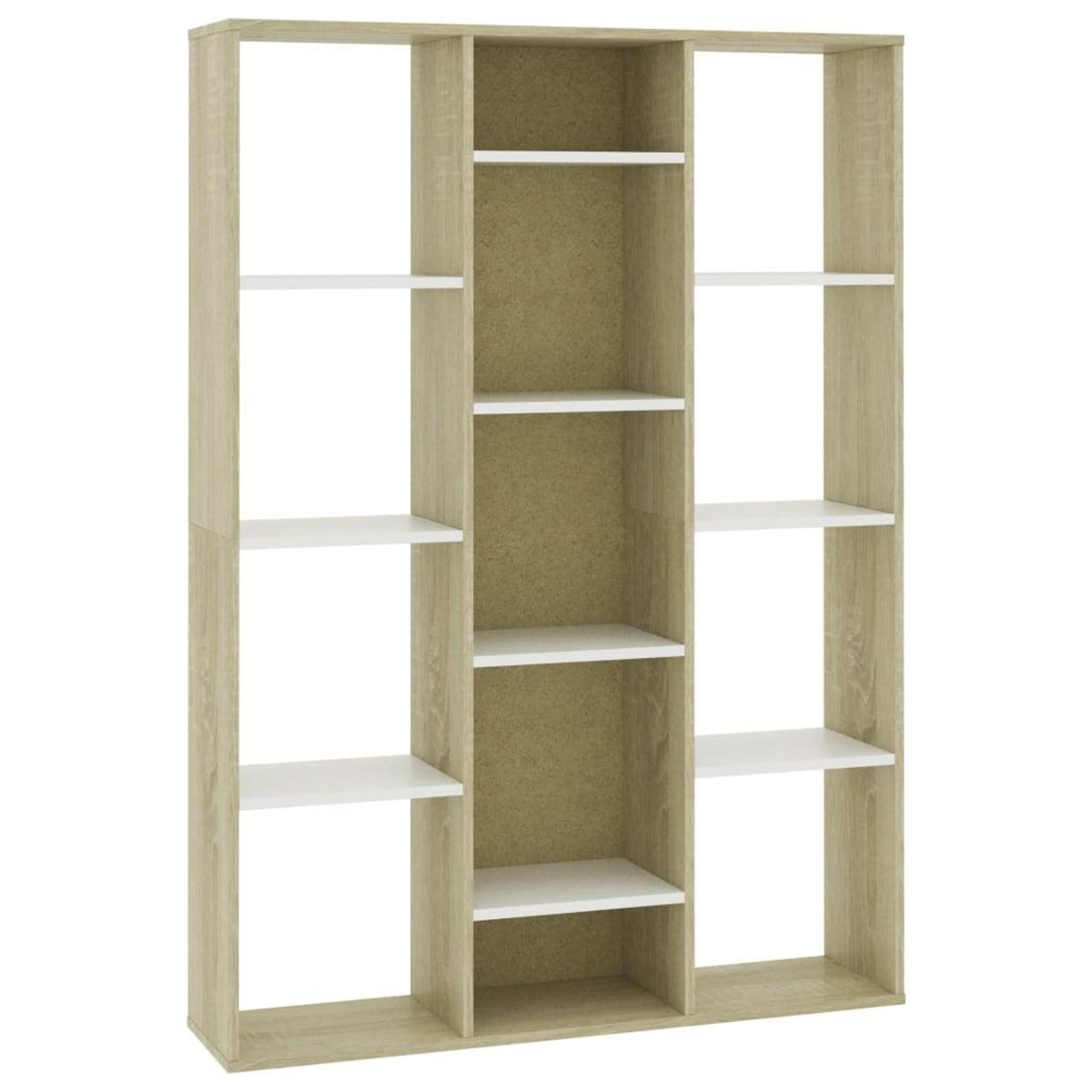 VIDAXL Cloison de separation Blanc/chene Sonoma 100x24x140cm Agglomere